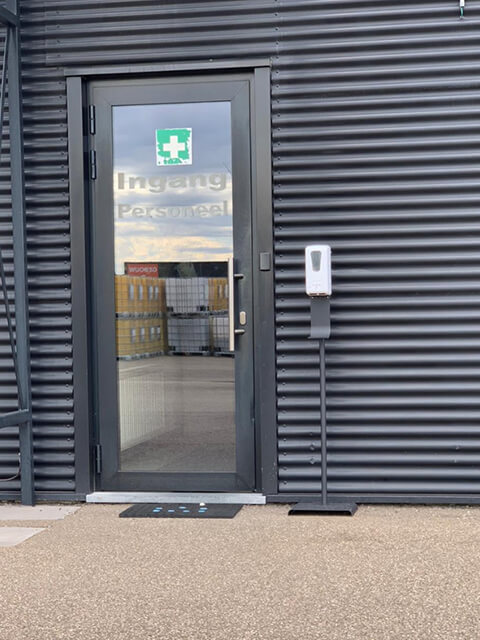 Desinfectiezuil met alcoholgel dispenser op standaard - Afbeelding 4