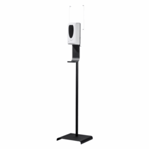 Desinfectiezuil met alcoholgel dispenser op standaard met communicatiedisplay